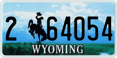 WY license plate 264054