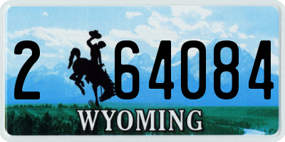 WY license plate 264084