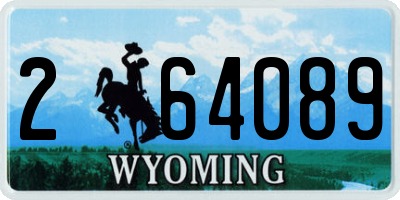 WY license plate 264089
