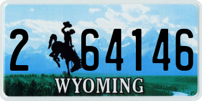 WY license plate 264146