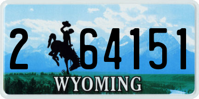 WY license plate 264151