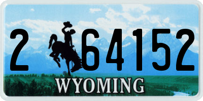 WY license plate 264152