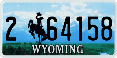 WY license plate 264158