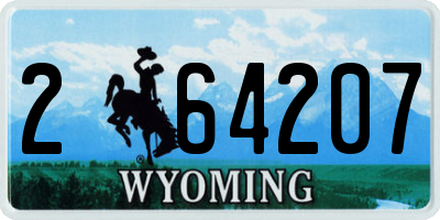 WY license plate 264207