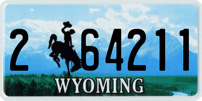 WY license plate 264211