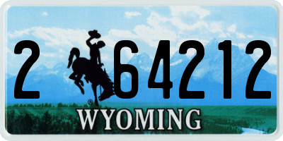 WY license plate 264212