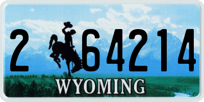 WY license plate 264214