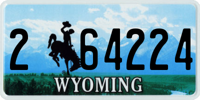 WY license plate 264224