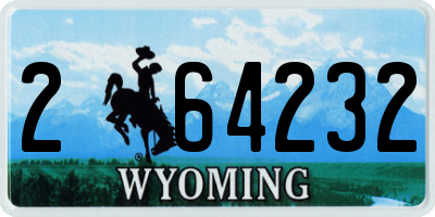 WY license plate 264232