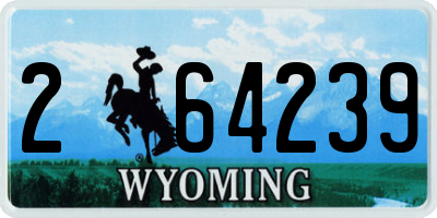 WY license plate 264239