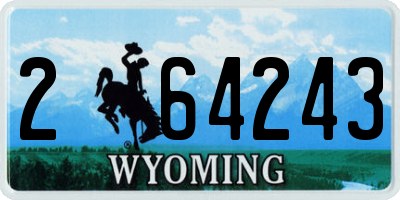 WY license plate 264243