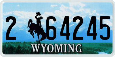 WY license plate 264245