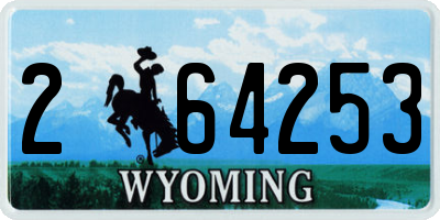 WY license plate 264253