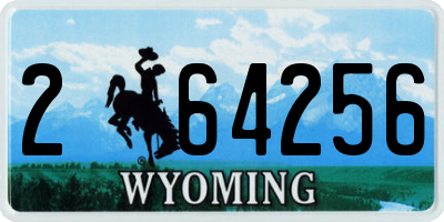 WY license plate 264256