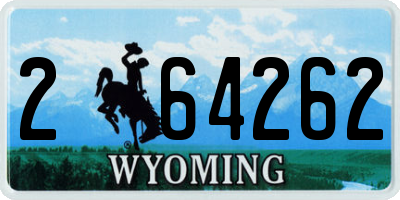 WY license plate 264262