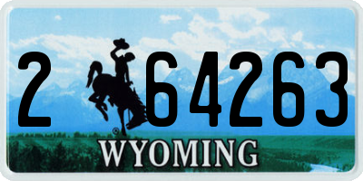 WY license plate 264263