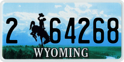 WY license plate 264268