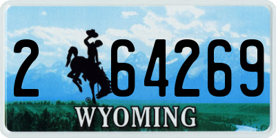 WY license plate 264269