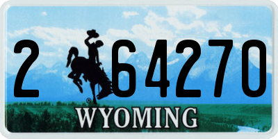 WY license plate 264270