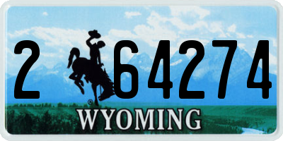 WY license plate 264274
