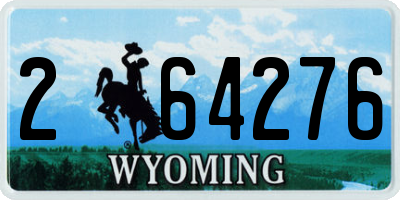 WY license plate 264276