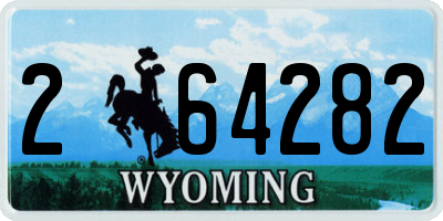 WY license plate 264282