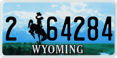 WY license plate 264284
