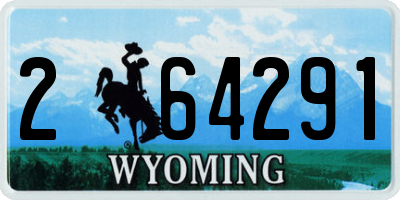WY license plate 264291