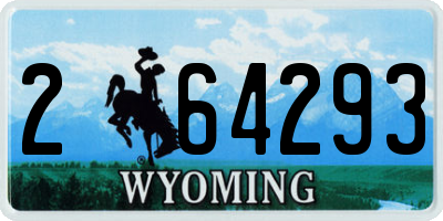 WY license plate 264293