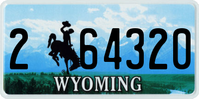 WY license plate 264320