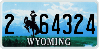WY license plate 264324
