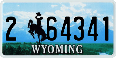 WY license plate 264341