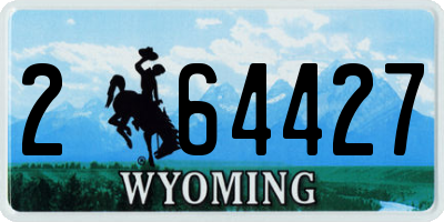 WY license plate 264427