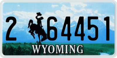 WY license plate 264451