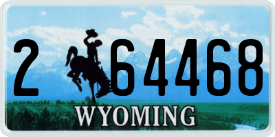 WY license plate 264468
