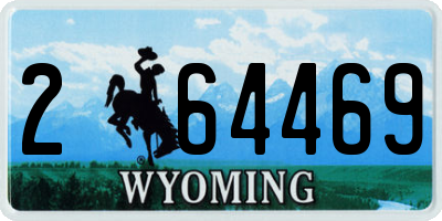 WY license plate 264469
