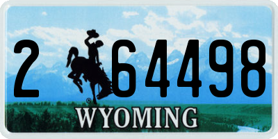 WY license plate 264498