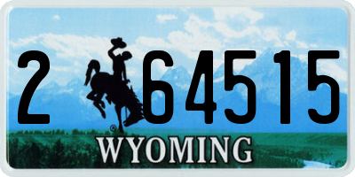 WY license plate 264515