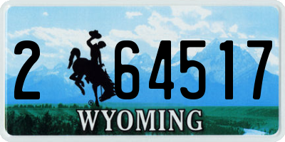 WY license plate 264517