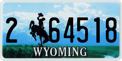 WY license plate 264518