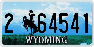 WY license plate 264541