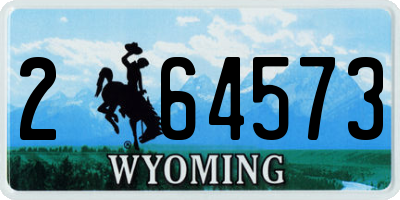 WY license plate 264573