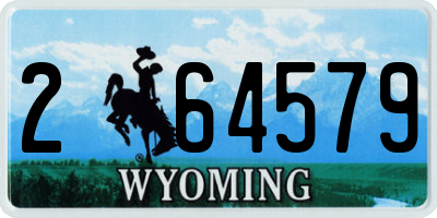 WY license plate 264579