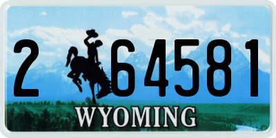 WY license plate 264581