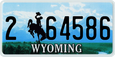 WY license plate 264586