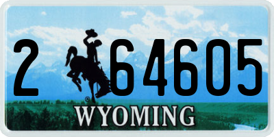 WY license plate 264605