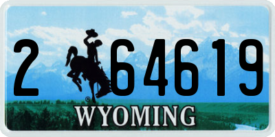 WY license plate 264619