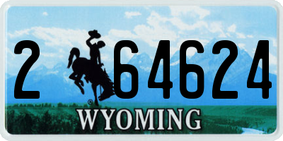 WY license plate 264624