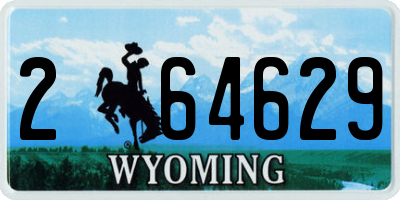 WY license plate 264629