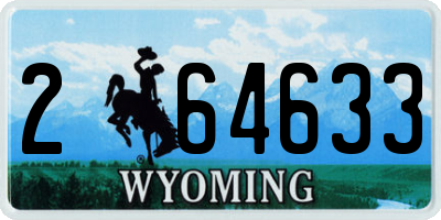 WY license plate 264633
